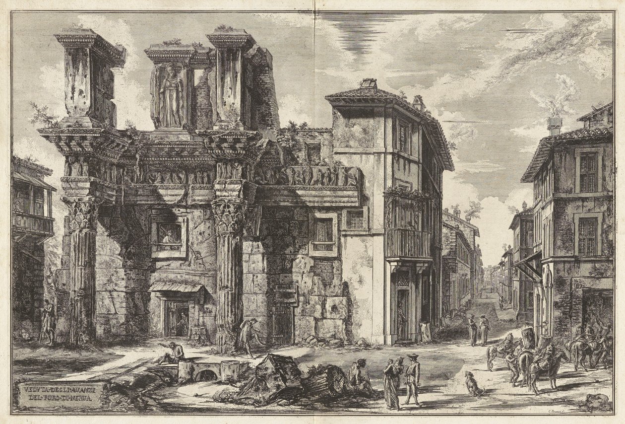 Veduta degli Avanzi del Foro di Nerva, da Vedute di Roma da Giovanni Battista Piranesi