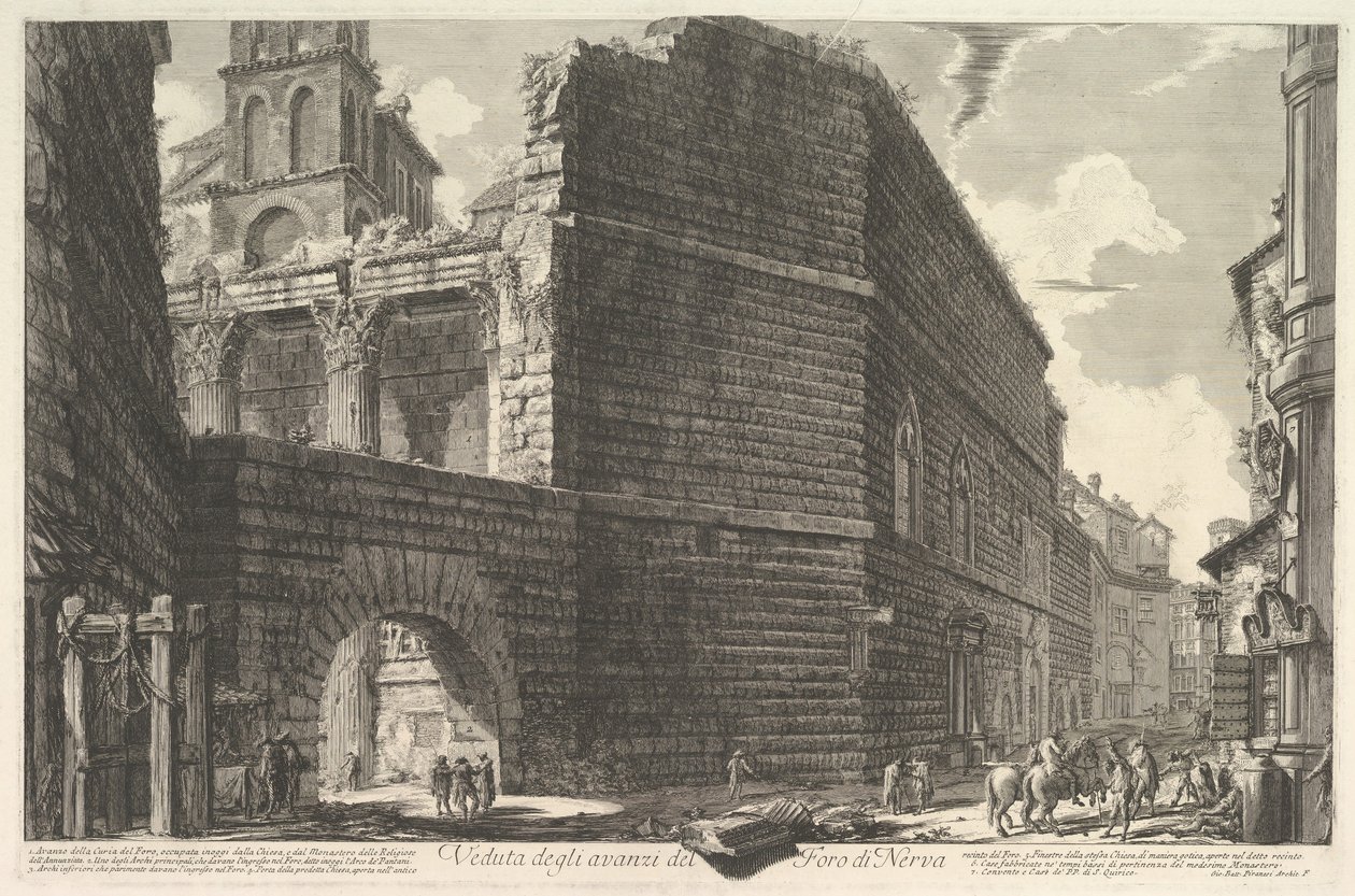 Veduta degli Avanzi del Foro di Nerva, l