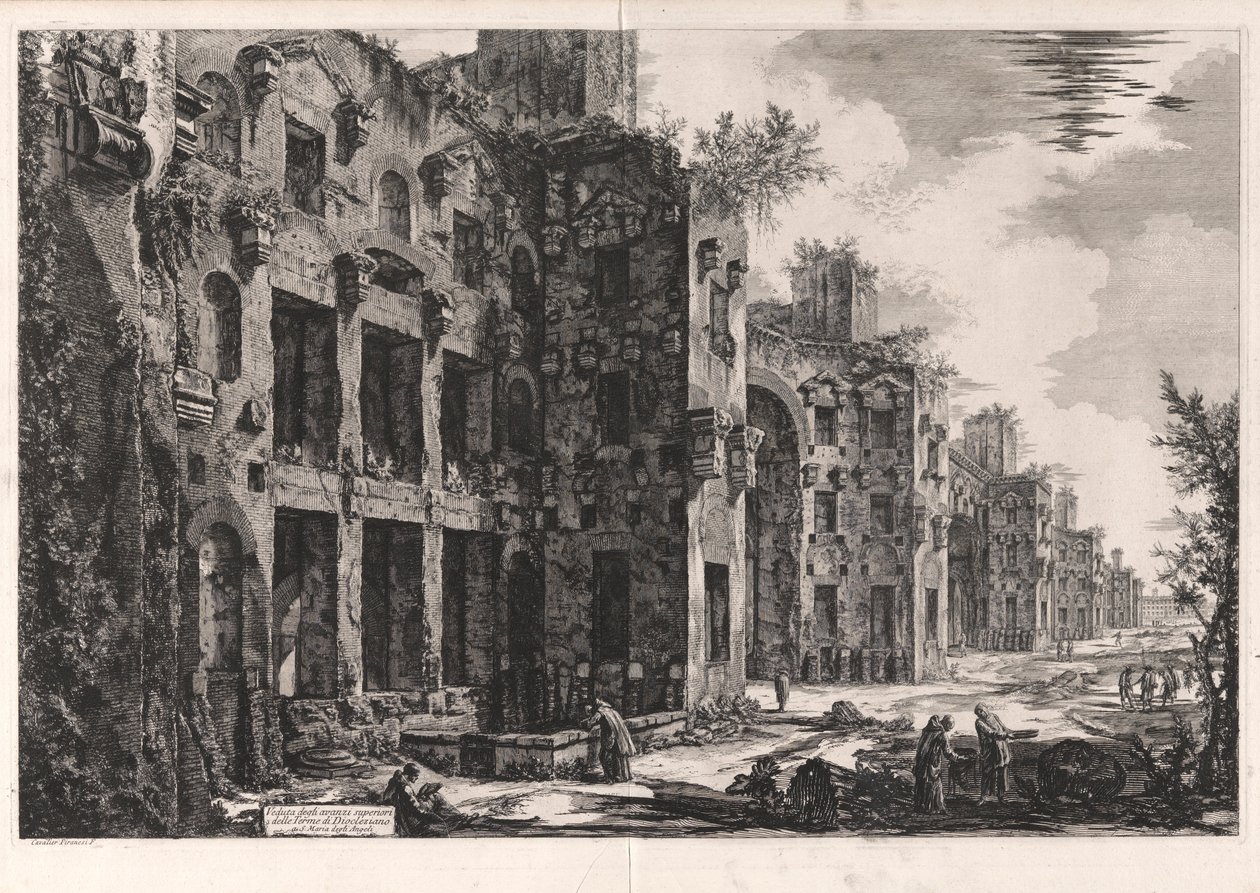Veduta degli avanzi superiori delle Terme di Diocleziano a S. Maria degli Angeli, dalle Vedute di Roma da Giovanni Battista Piranesi