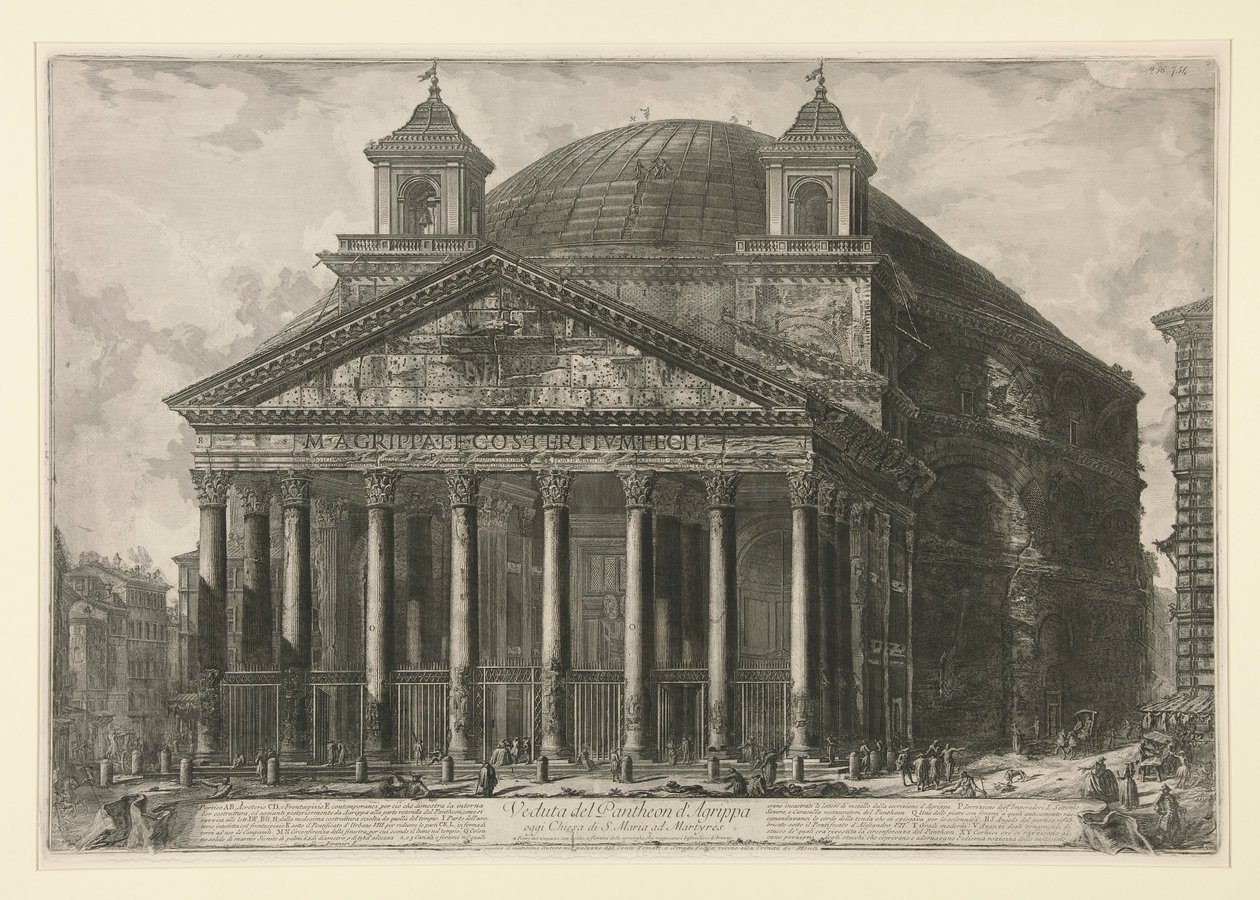 Veduta del Pantheon da Giovanni Battista Piranesi