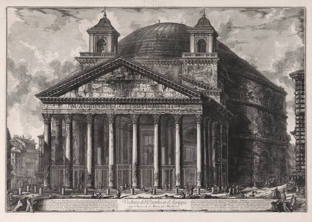 Veduta del Pantheon da Giovanni Battista Piranesi