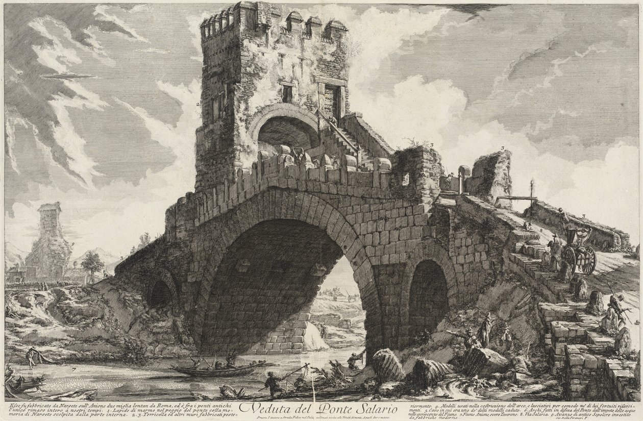 Veduta del Ponte Salario da Giovanni Battista Piranesi