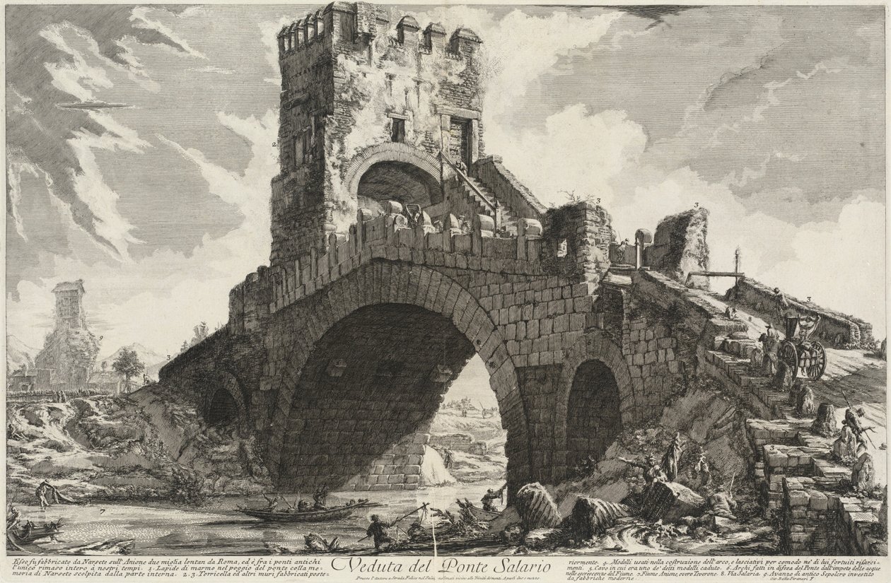 Veduta del Ponte Salario da Giovanni Battista Piranesi