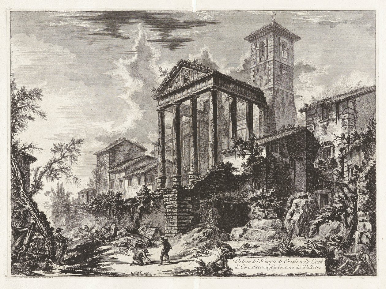 Veduta del Tempio di Ercole nella città di Cori, dieci miglia lontano da Velletri da Giovanni Battista Piranesi