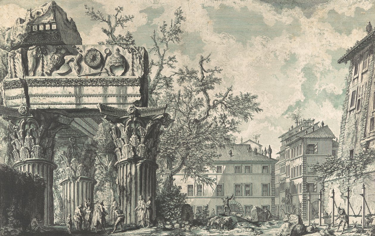 Veduta del Tempio di Giove Tonante da Giovanni Battista Piranesi