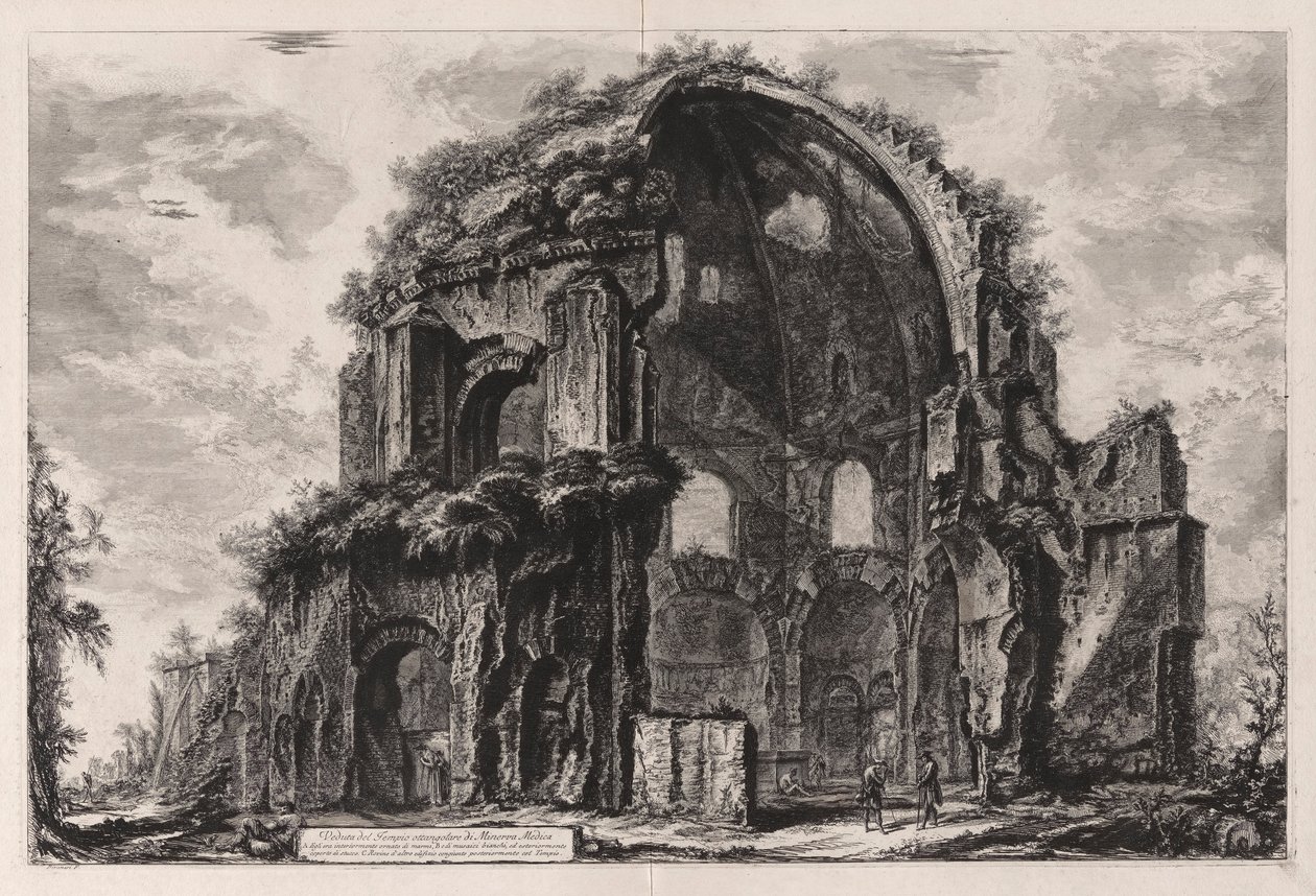 Veduta del Tempio ottagonale di Minerva Medica, da Vedute di Roma da Giovanni Battista Piranesi