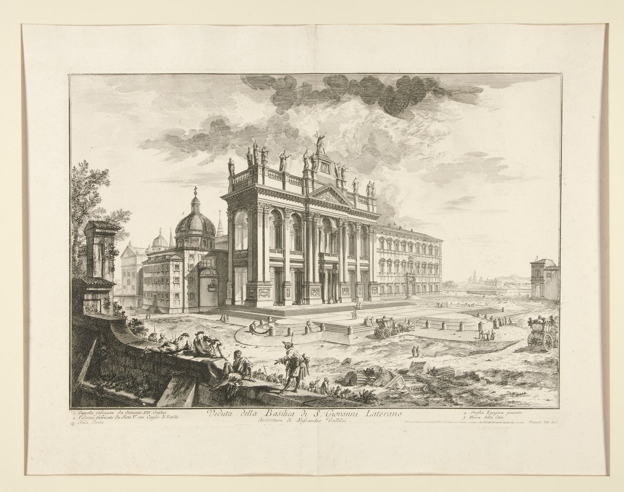 Veduta della Basilica di San Giovanni in Laterano, da Vedute di Roma da Giovanni Battista Piranesi