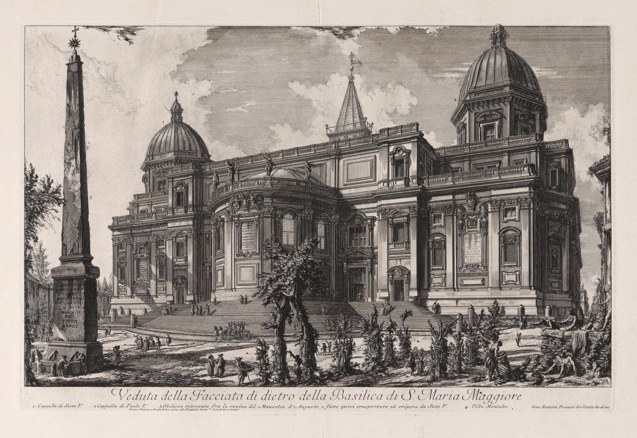 Veduta della facciata di dietro della Basilica di Santa Maria Maggiore, da Vedute di Roma (Vedute di Roma) da Giovanni Battista Piranesi
