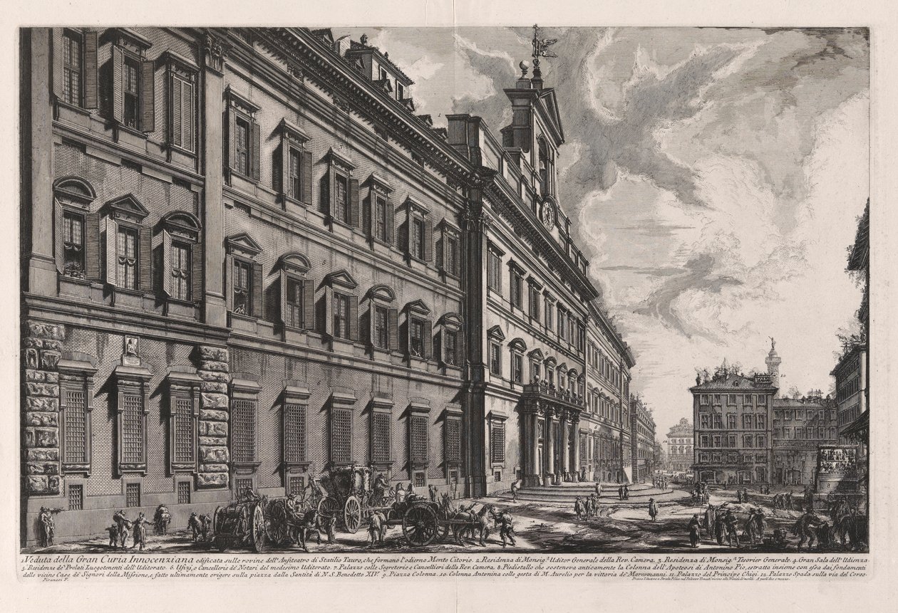 Veduta della Gran Curia Innocenziana da Giovanni Battista Piranesi
