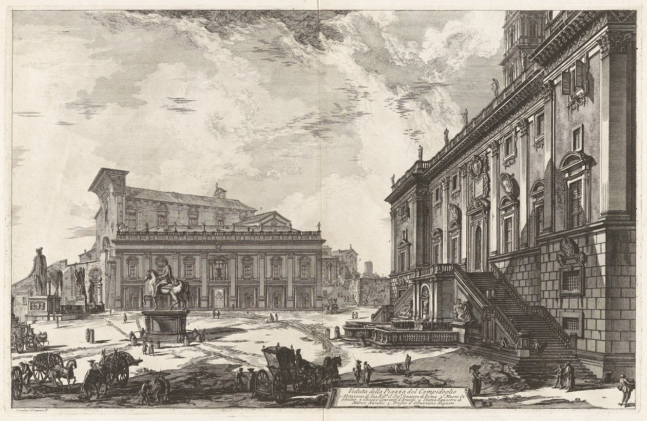Veduta della Piazza del Campidoglio, da Vedute di Roma da Giovanni Battista Piranesi