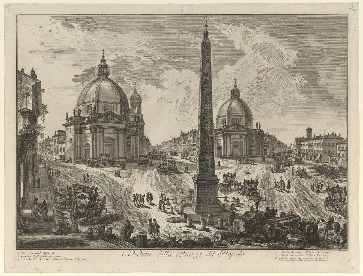Veduta della Piazza del Popolo da Giovanni Battista Piranesi
