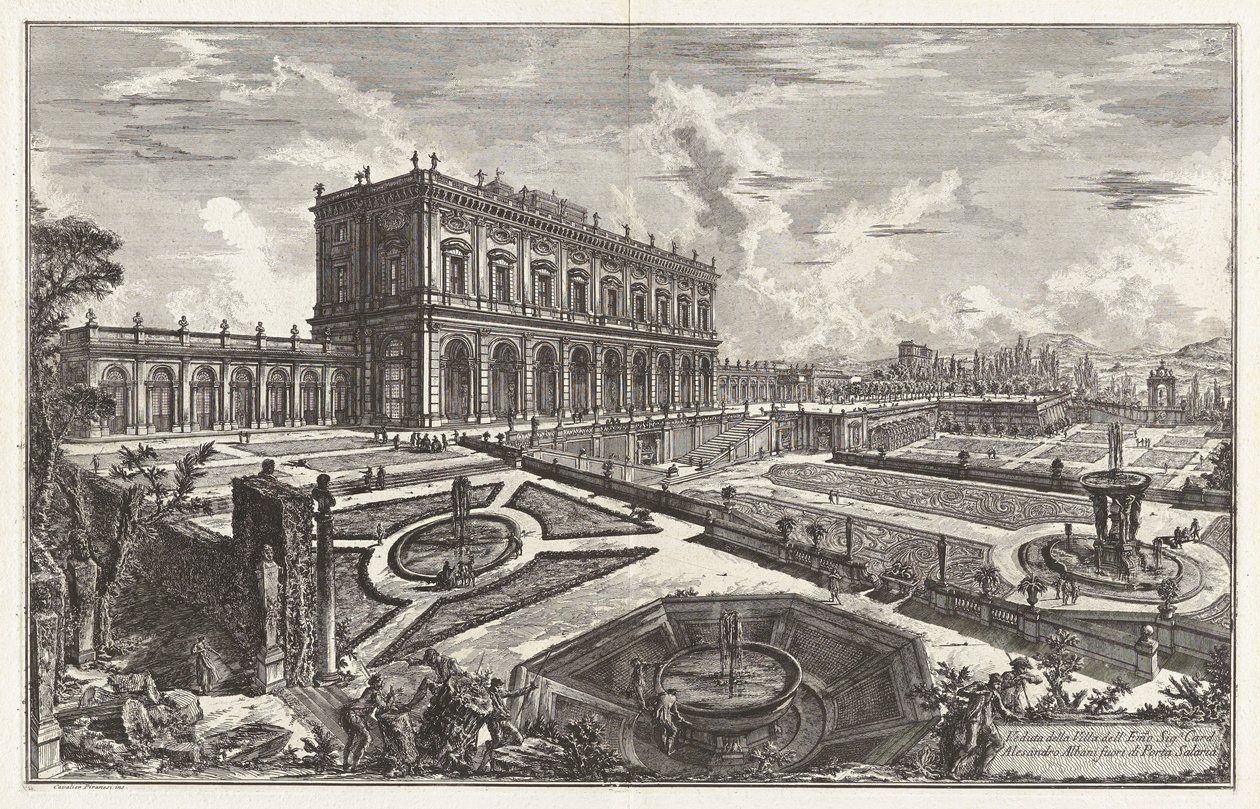 Veduta della Villa dell da Giovanni Battista Piranesi