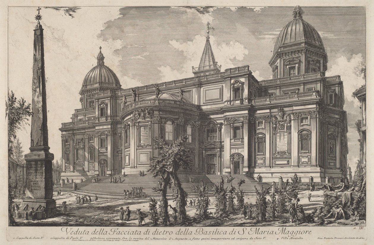 Veduta della facciata di dietro della Basilica di Santa Maria Maggiore da Giovanni Battista Piranesi