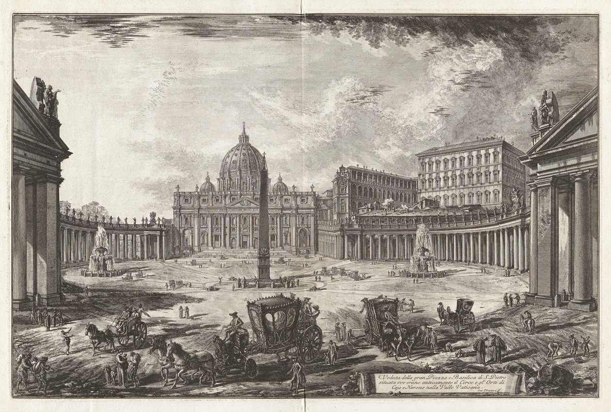 Veduta della gran Piazza e Basilica di S. Pietro da Giovanni Battista Piranesi
