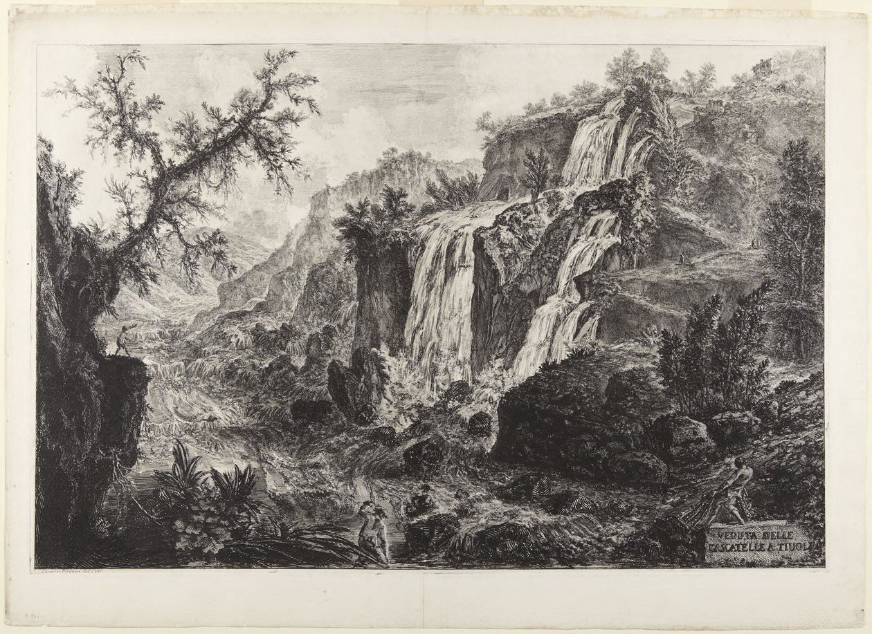 Veduta delle Cascatelle di Tivoli da Giovanni Battista Piranesi