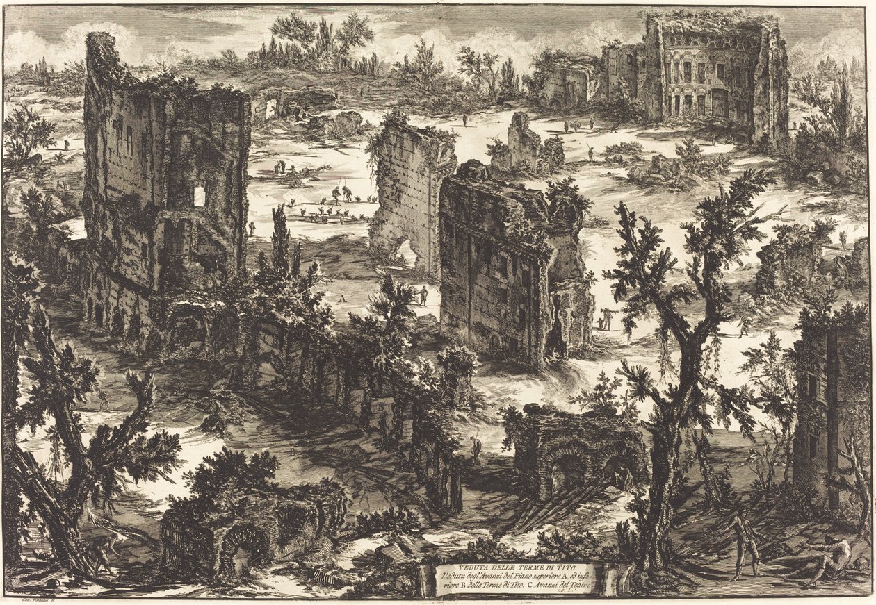 Veduta delle Terme di Tito da Giovanni Battista Piranesi