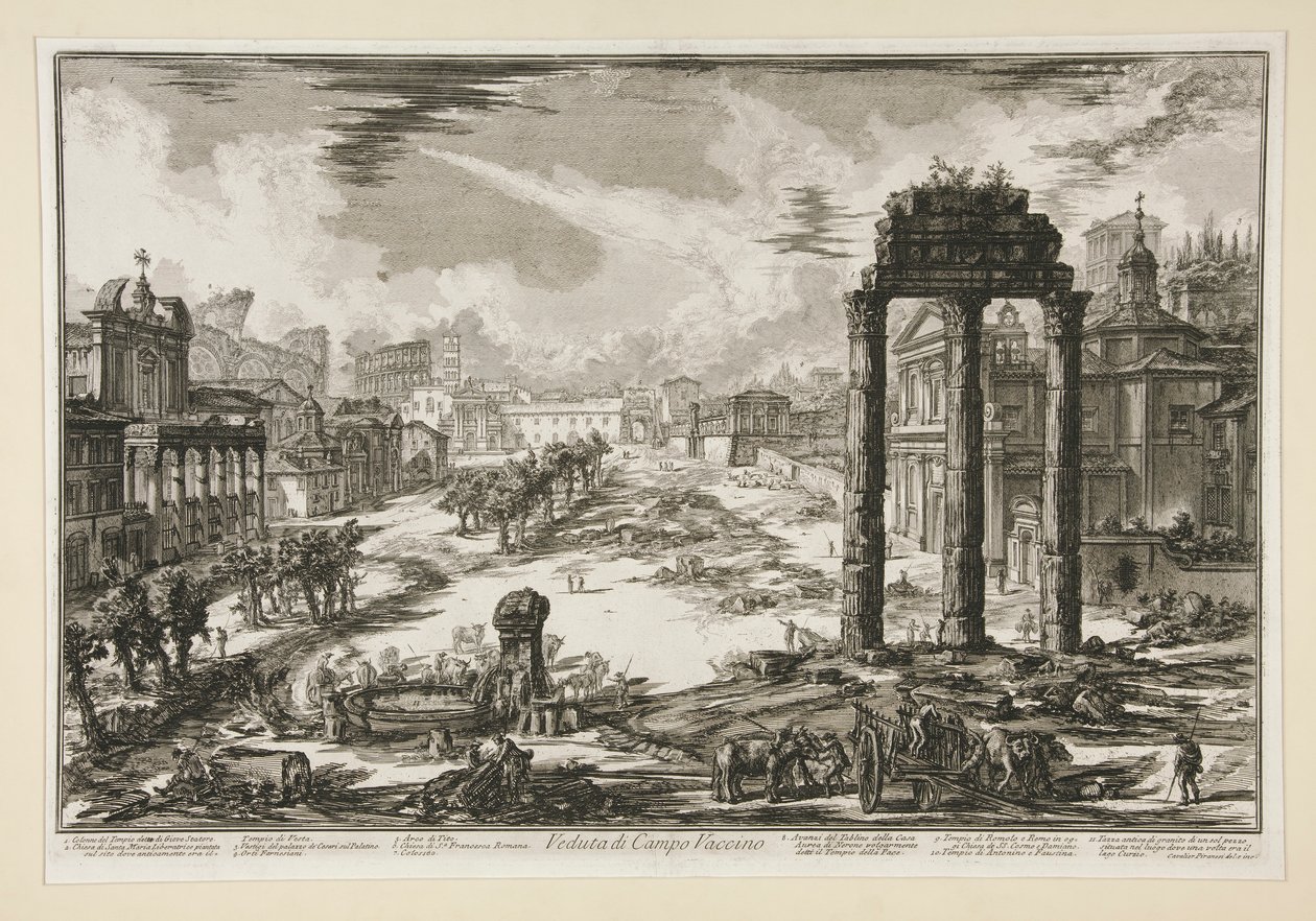 Veduta di Campo Vaccino da Giovanni Battista Piranesi