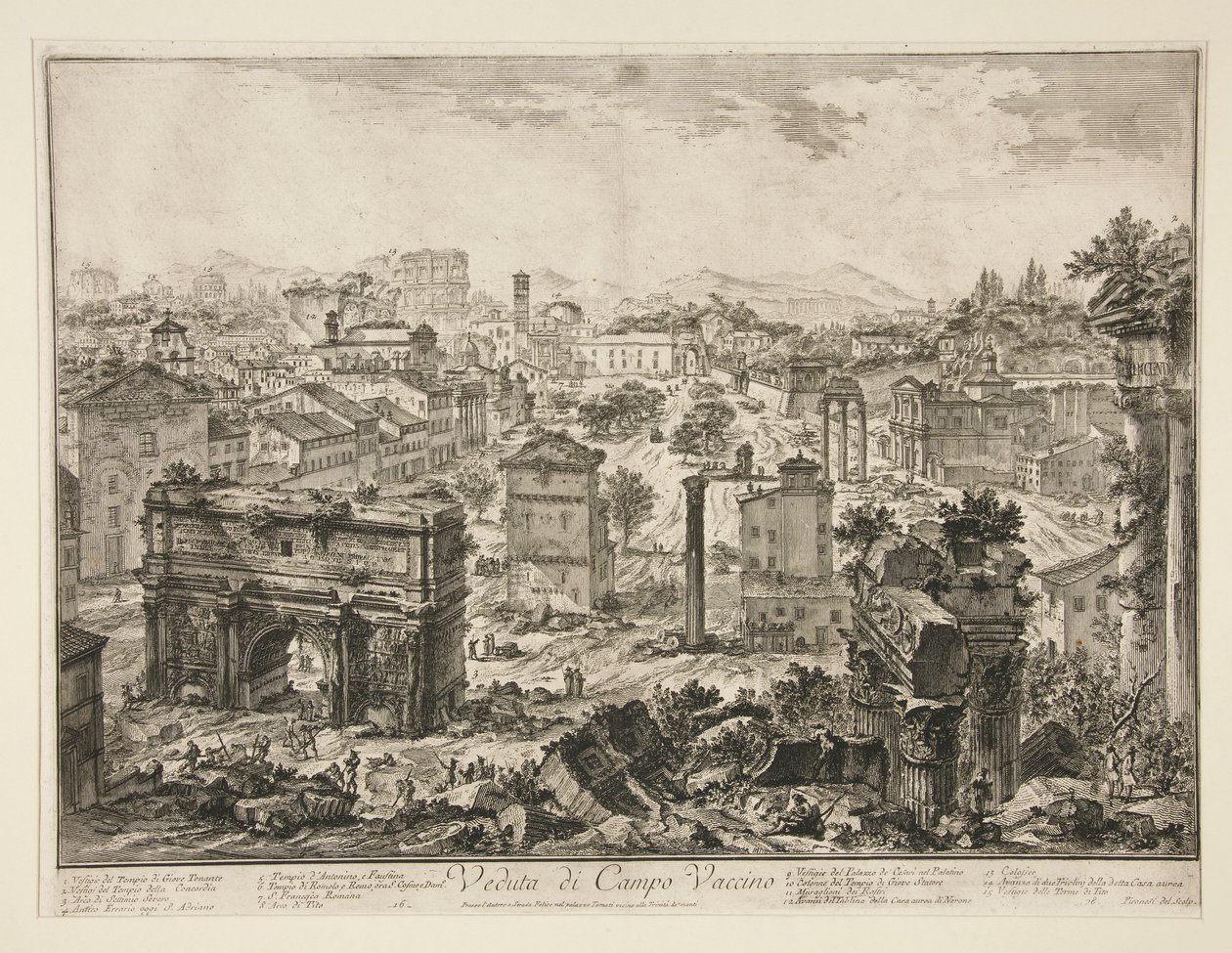 Veduta di Campo Vaccino, da Vedute di Roma da Giovanni Battista Piranesi