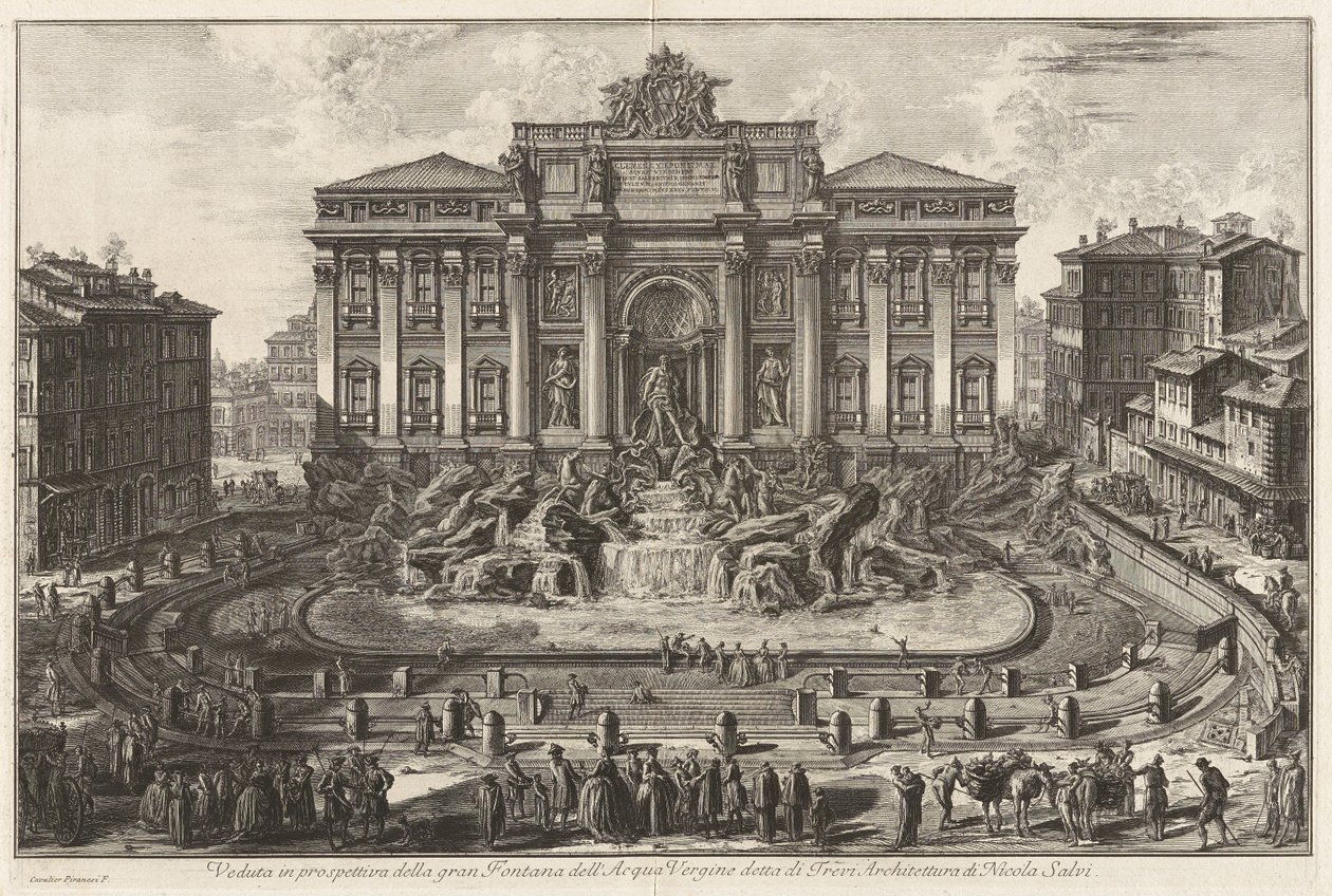Veduta in prospettiva della gran Fontana dell