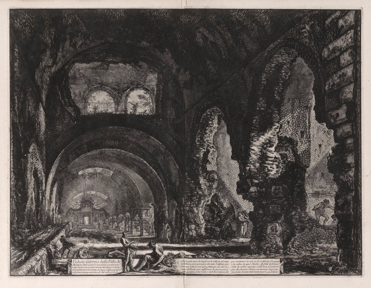 Veduta interna della Villa di Mecenate da Giovanni Battista Piranesi
