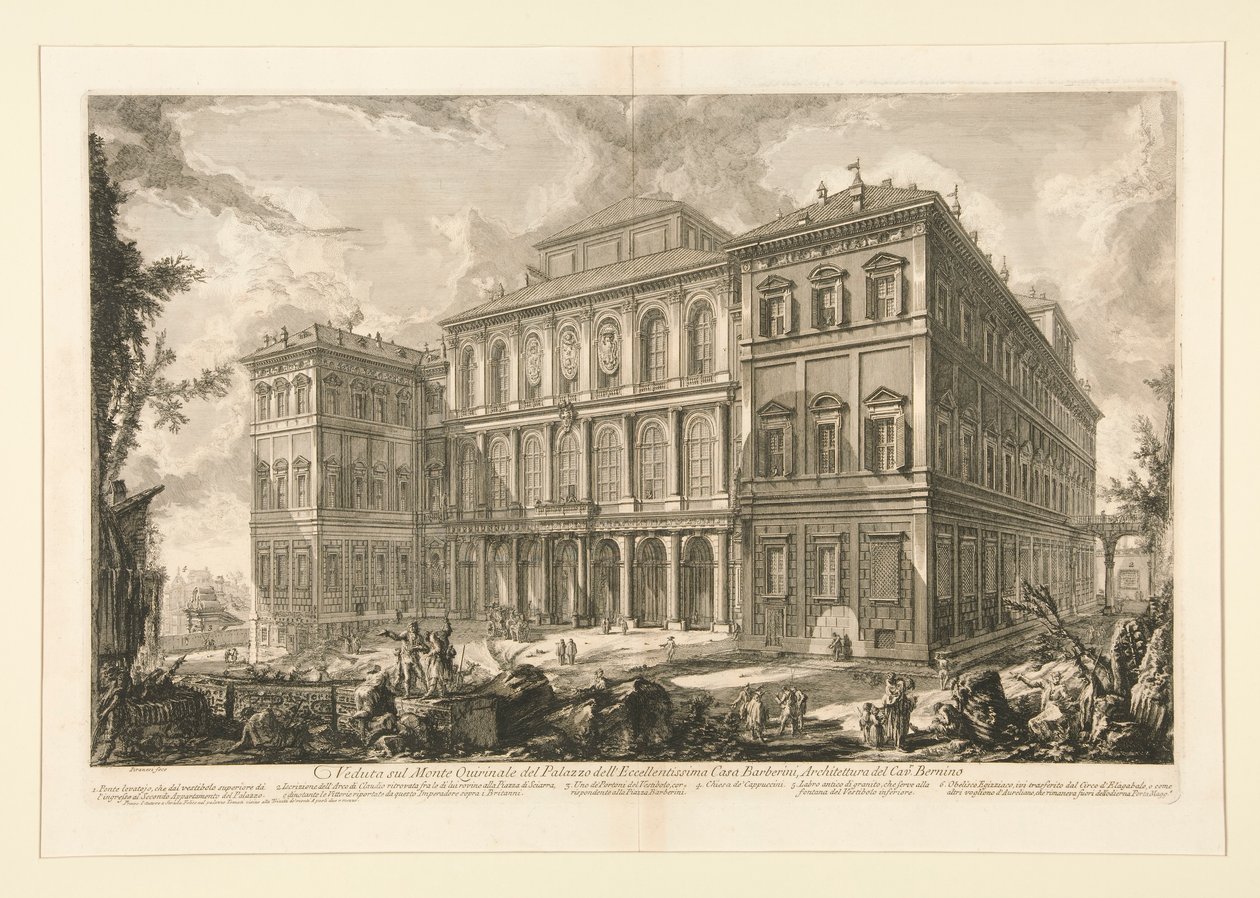 Veduta sul Monte Quirinale del Palazzo dell