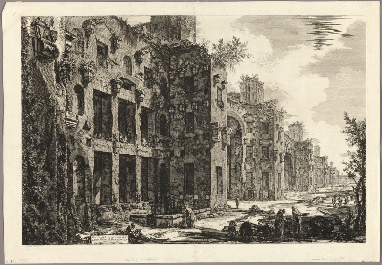Veduta dei resti visibili delle Terme di Diocleziano a S. Maria degli Angeli, da Vedute di Roma da Giovanni Battista Piranesi