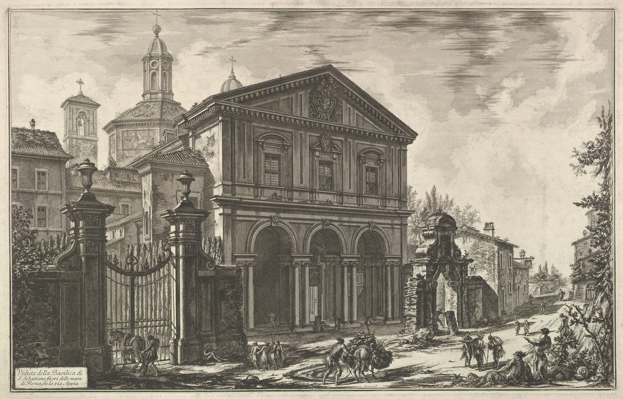 Veduta della Basilica di San Sebastiano fuori le mura da Giovanni Battista Piranesi