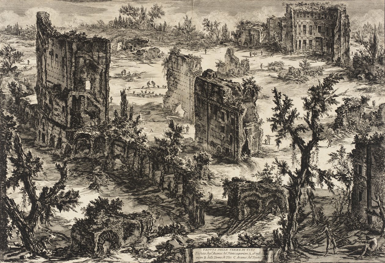 Veduta delle Terme di Tito da Giovanni Battista Piranesi