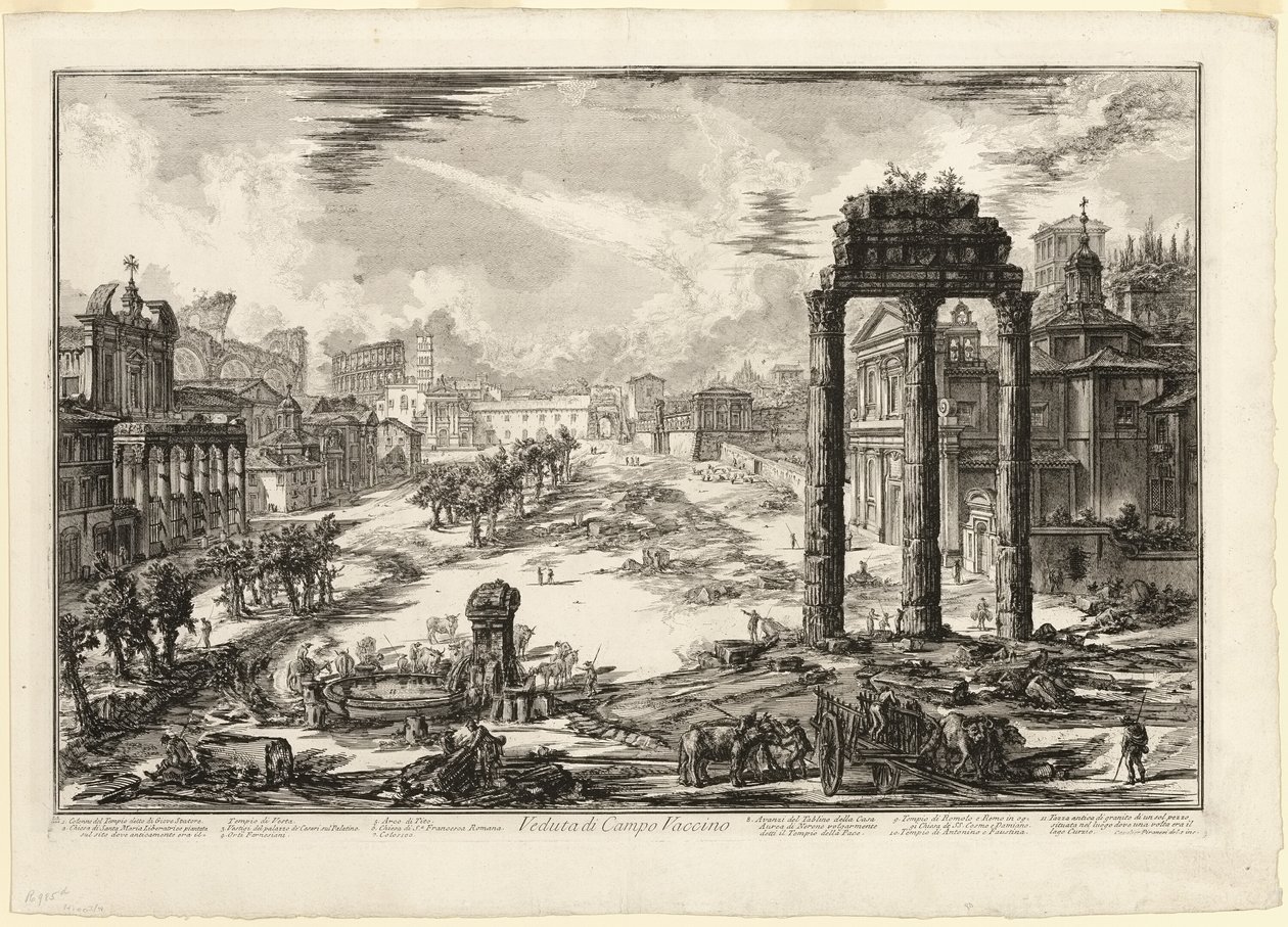Veduta del Campo Vaccino, da Vedute di Roma da Giovanni Battista Piranesi