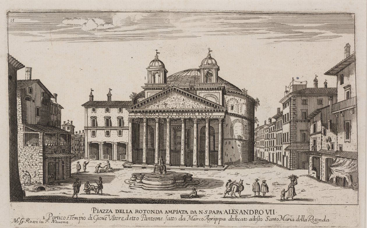 Veduta del Pantheon, c.1778-92 (incisione) da Giovanni Battista Piranesi
