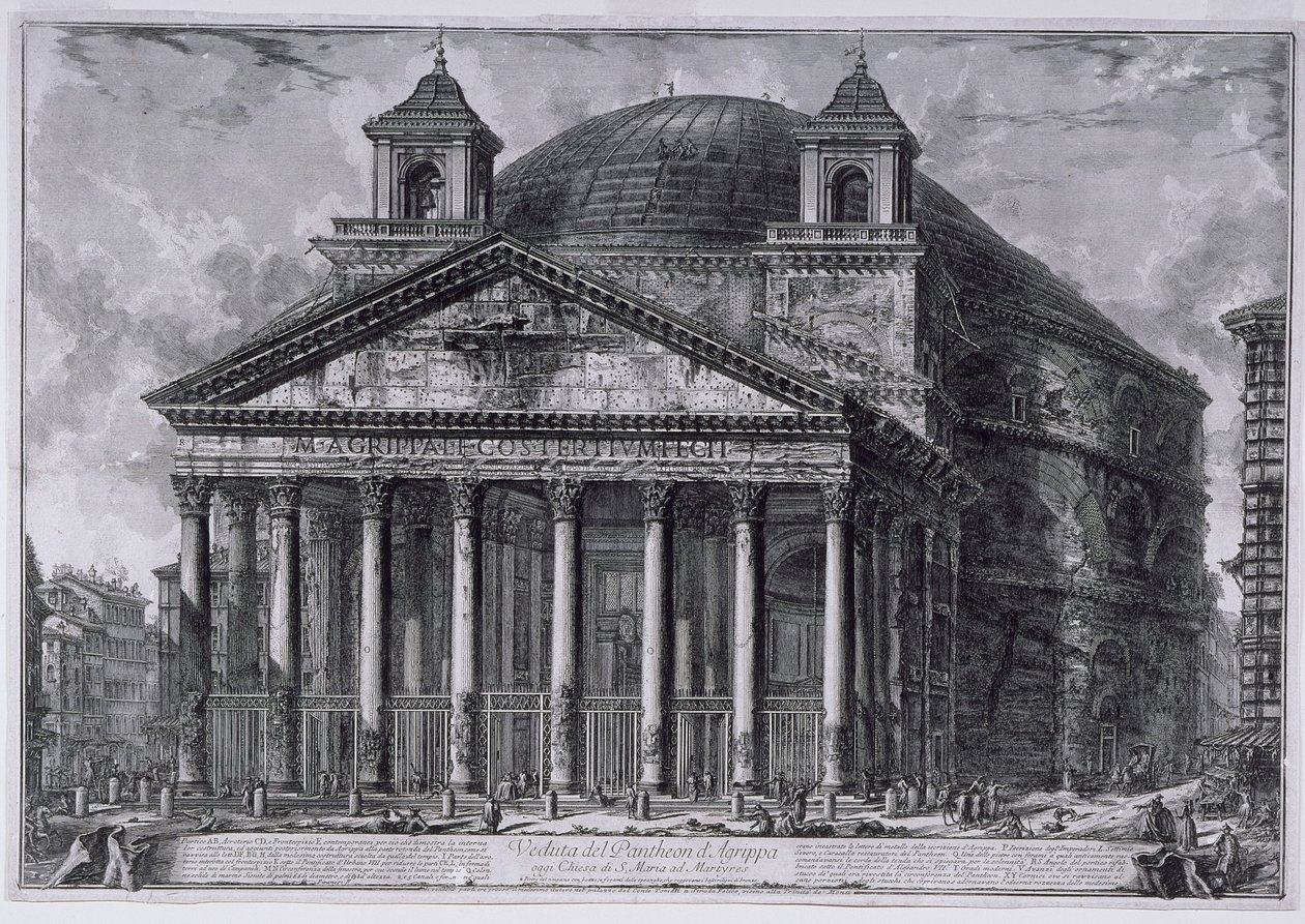 Veduta del Pantheon di Agrippa, c.1761 da Giovanni Battista Piranesi