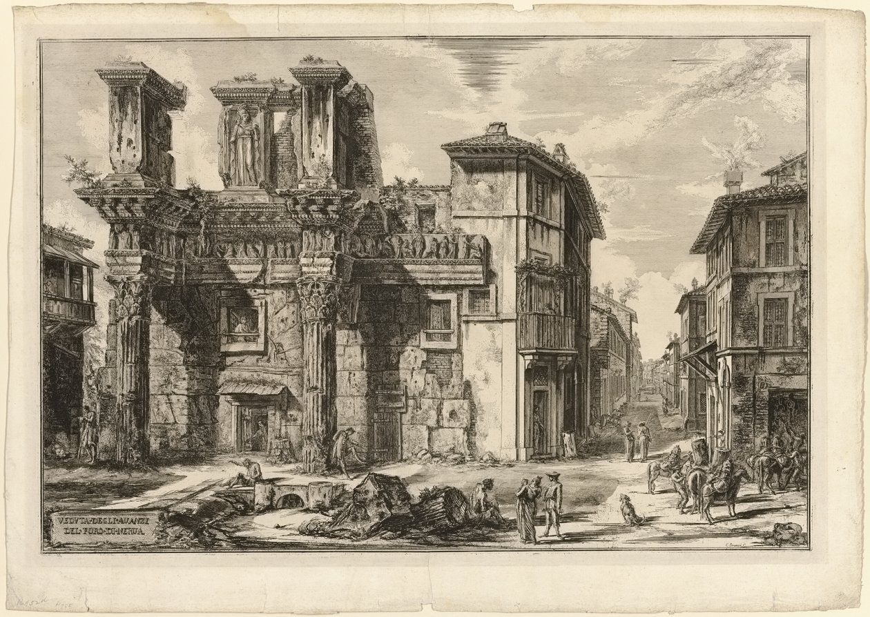 Veduta dei resti del Foro di Nerva, da Vedute di Roma da Giovanni Battista Piranesi