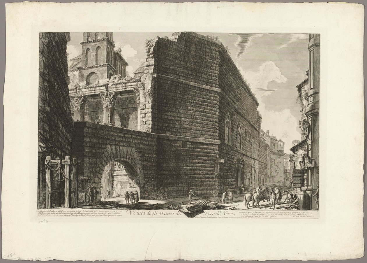 Veduta dei resti del Foro di Nerva, da Vedute di Roma da Giovanni Battista Piranesi