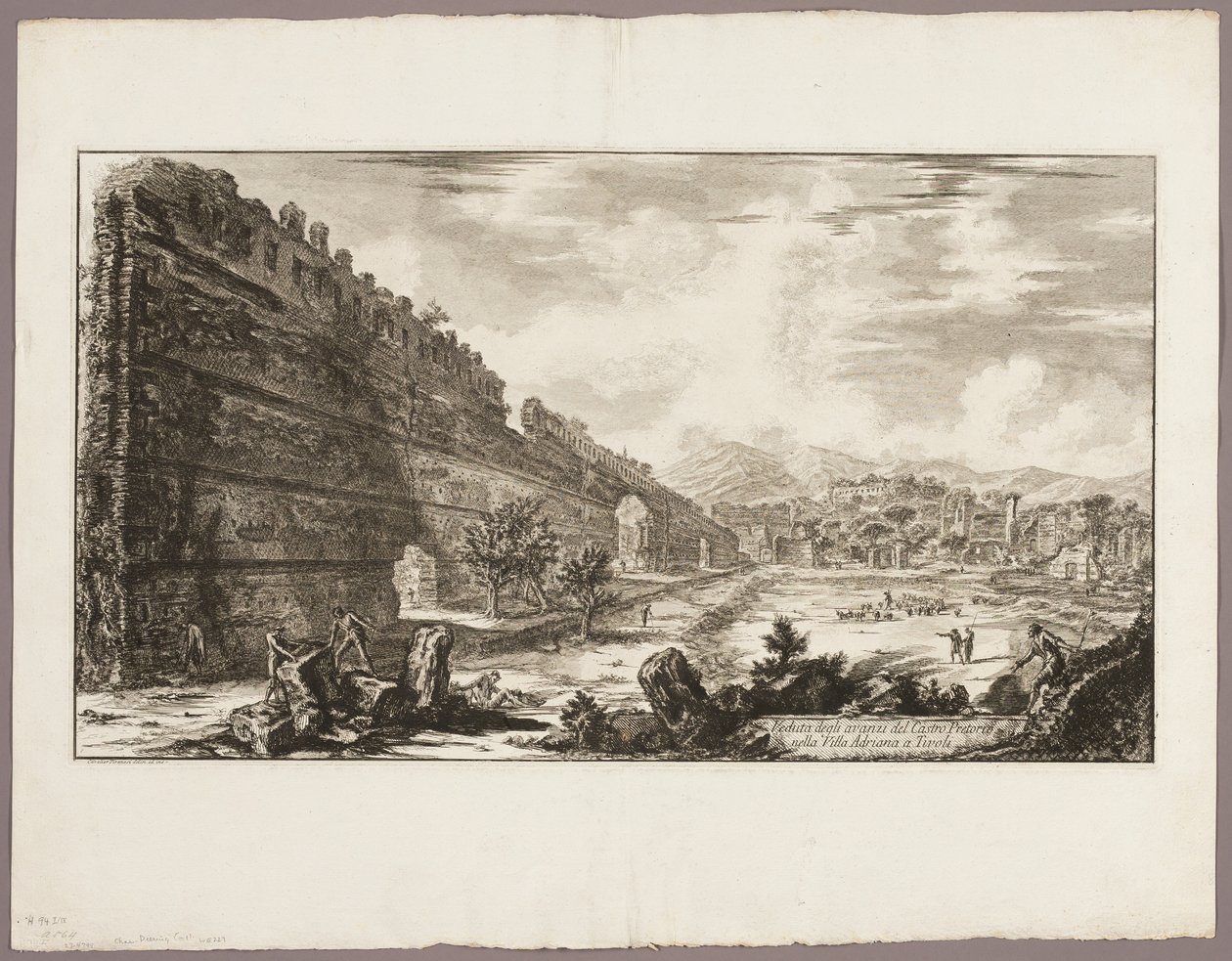 Veduta dei resti del Forte Pretorio [il Poecile], Villa Adriana, Tivoli, da Vedute di Roma da Giovanni Battista Piranesi