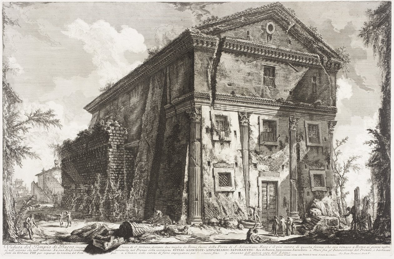 Veduta del Tempio di Bacco, 1760-78 da Giovanni Battista Piranesi