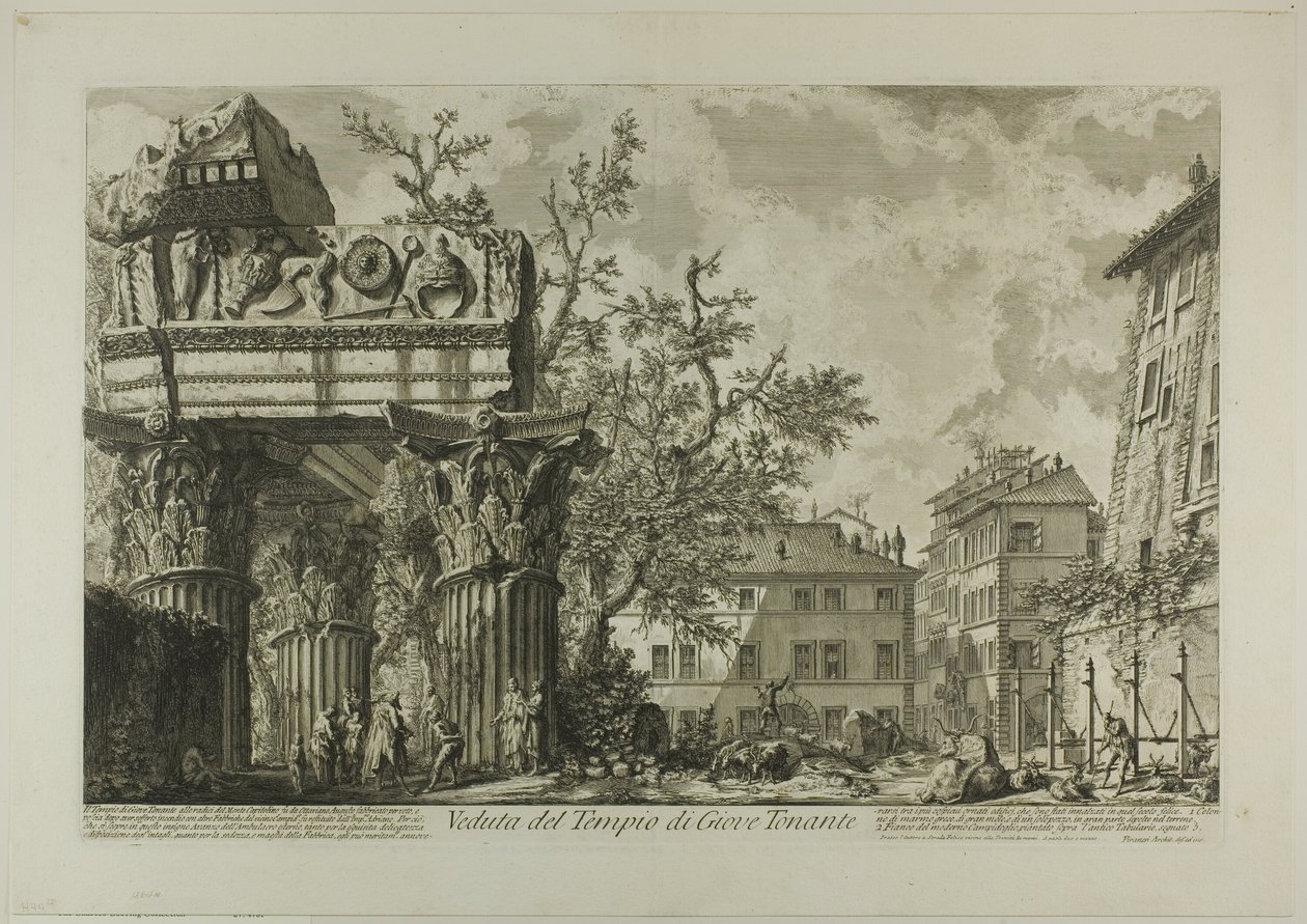 Veduta del Tempio di Giove Tonante, dalle Vedute di Roma da Giovanni Battista Piranesi