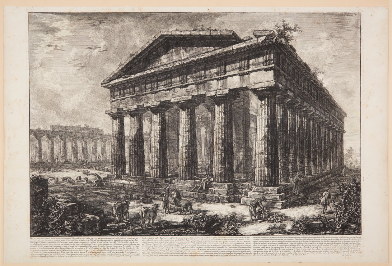 Veduta del tempio di Nettuno [...] da Giovanni Battista Piranesi