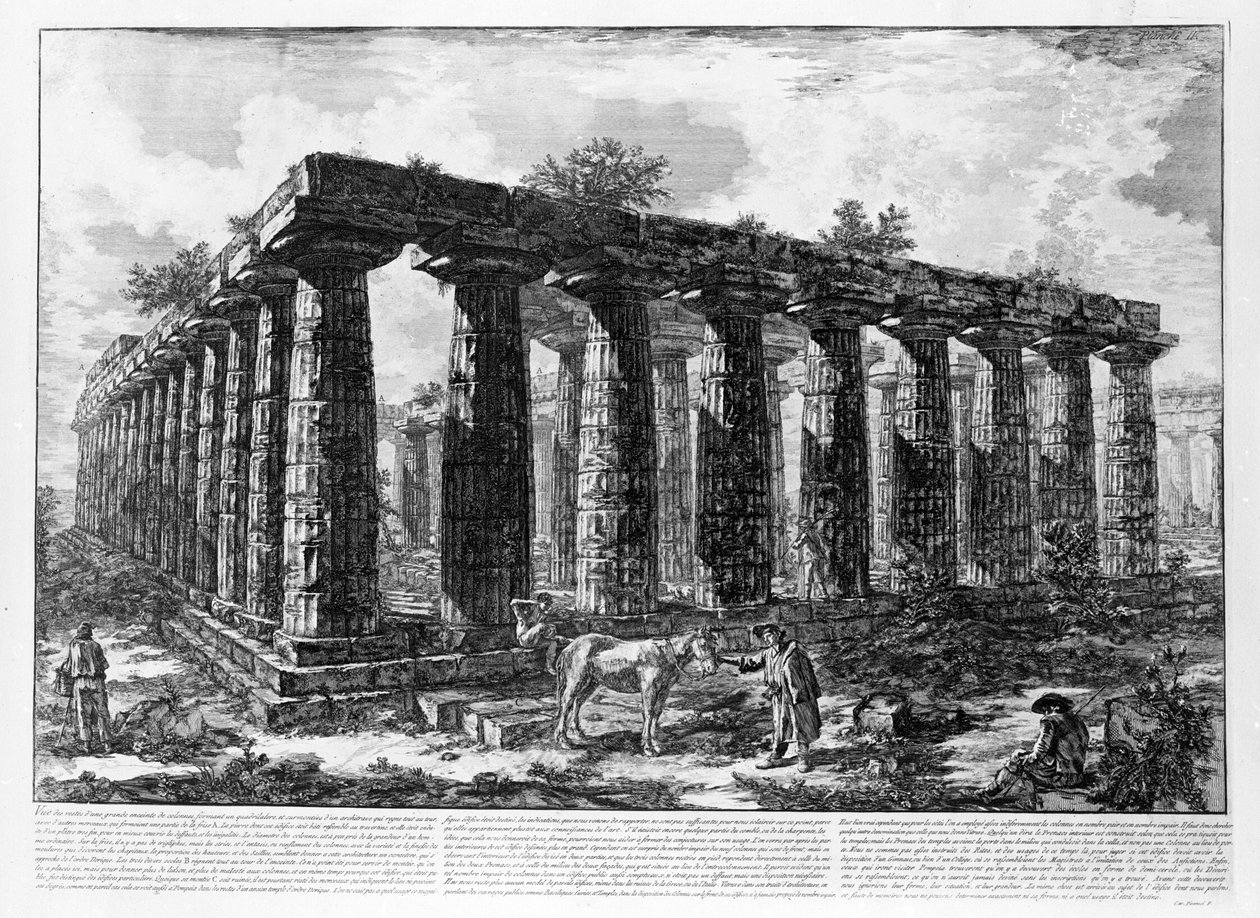 Veduta dei templi di Paestum da Giovanni-Battista Piranesi