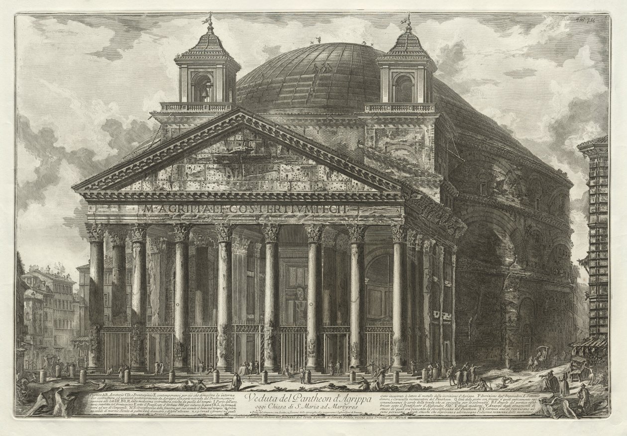 Vedute di Roma: Il Pantheon da Giovanni Battista Piranesi