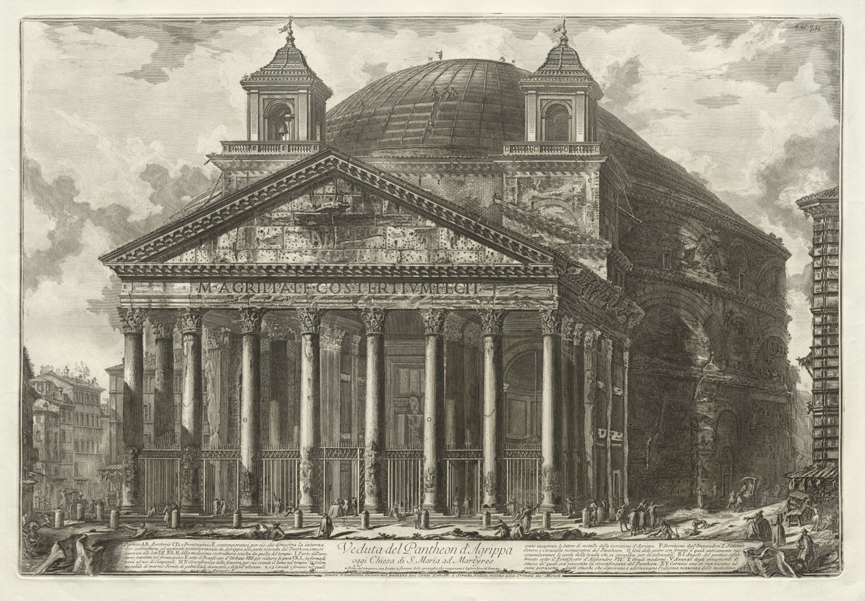 Vedute di Roma: Il Pantheon da Giovanni Battista Piranesi