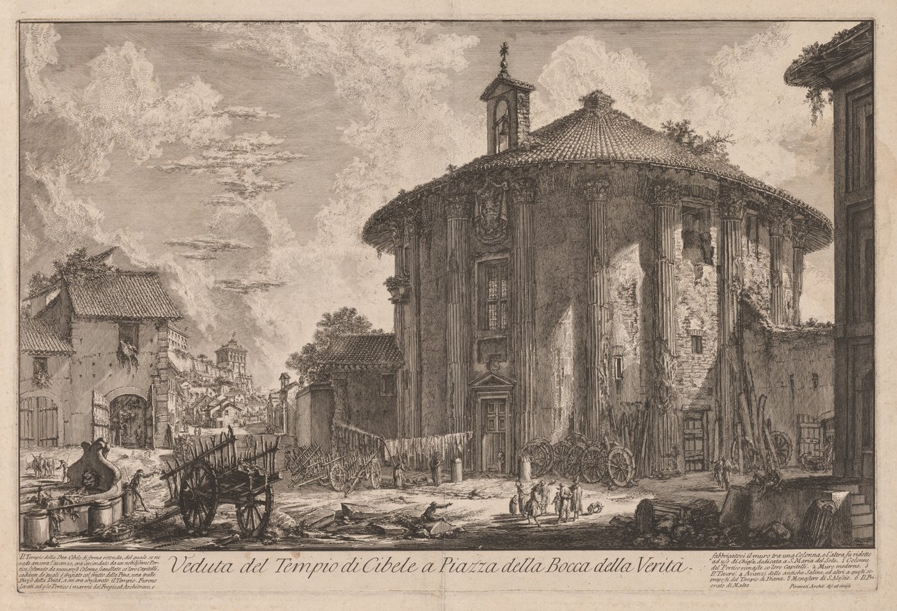 Vedute di Roma: Il Tempio di Portuno (?) da Giovanni Battista Piranesi
