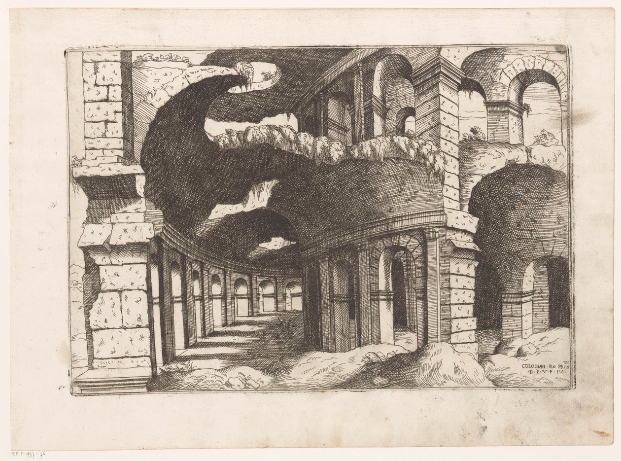 Vista del Colosseo a Roma da Giovanni Battista Pittoni (I)