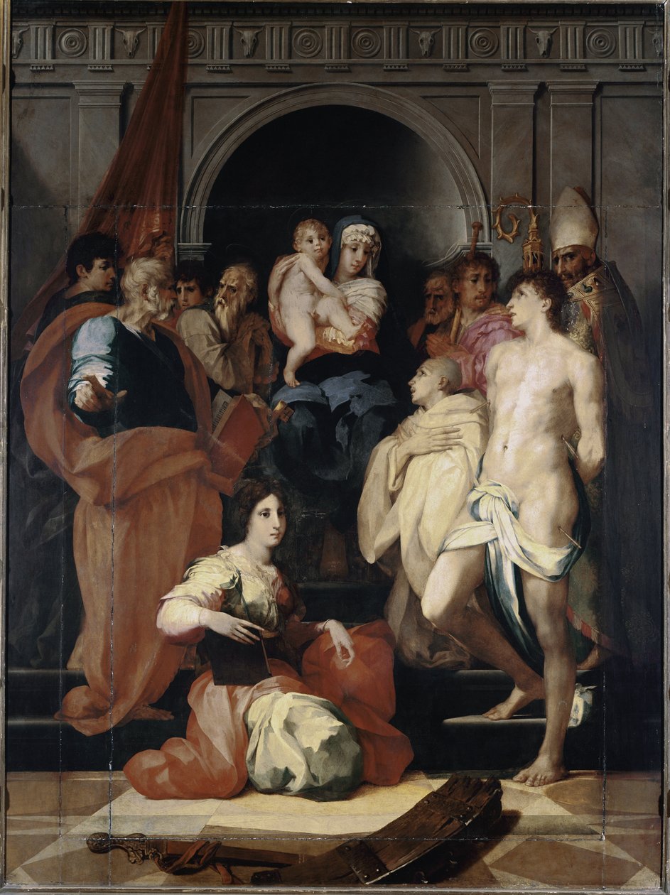 Madonna in trono con il bambino e santi da Giovanni Battista Rosso Fiorentino
