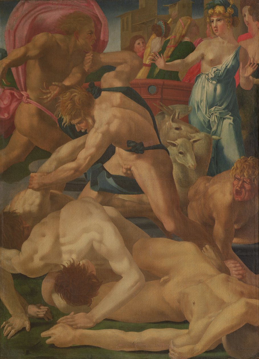 Mosè difende le figlie di Ietro, c.1523 da Giovanni Battista Rosso Fiorentino