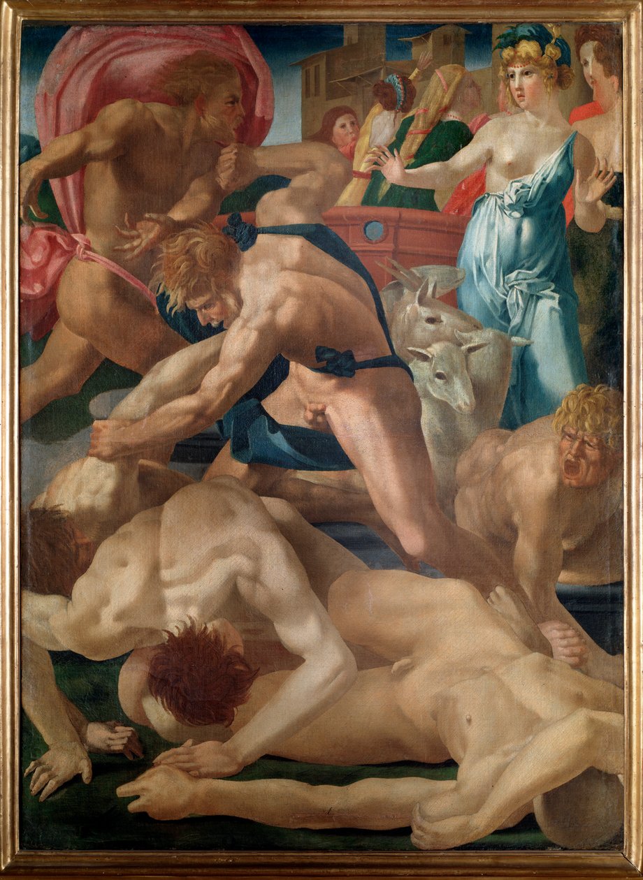Mosè difende le figlie di Ietro da Giovanni Battista Rosso Fiorentino