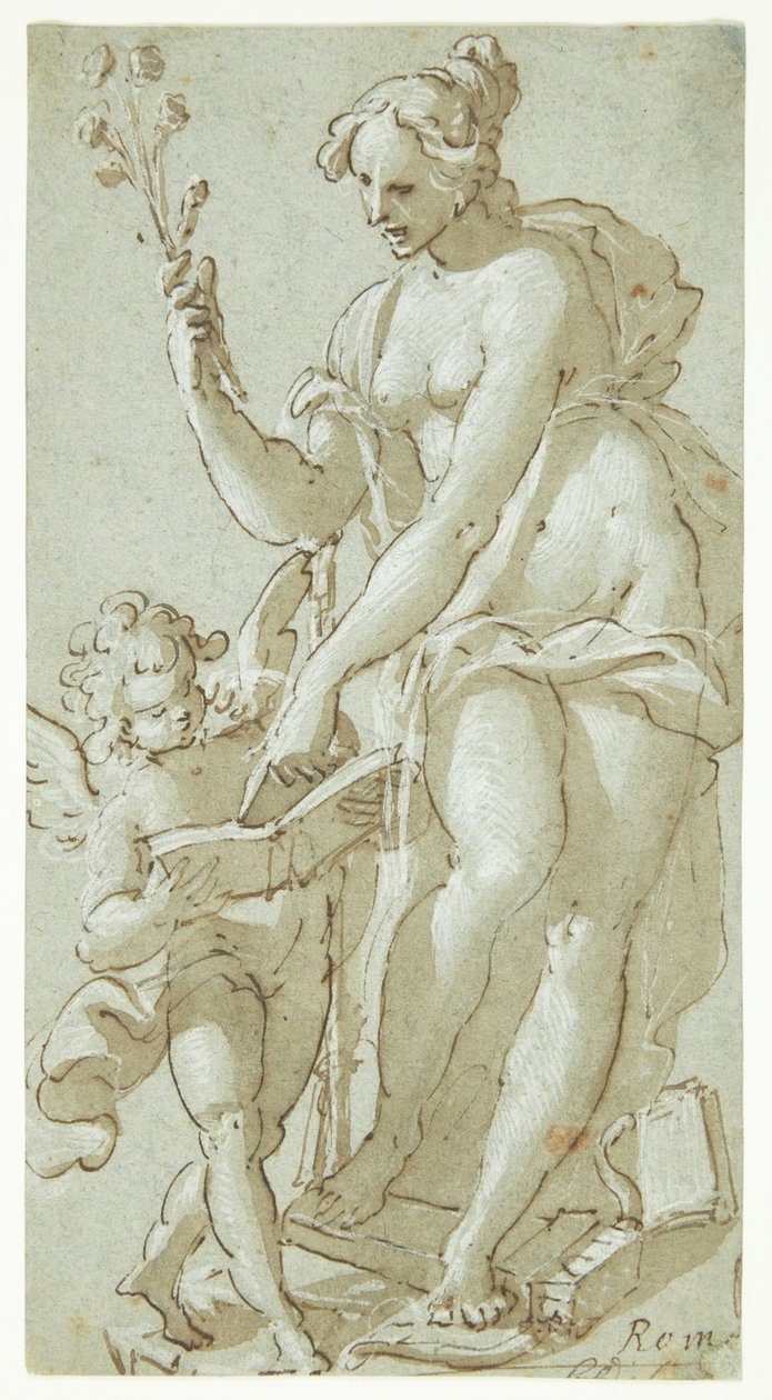 Venere insegna ad Amore, che legge un libro da Giovanni Battista Rovere