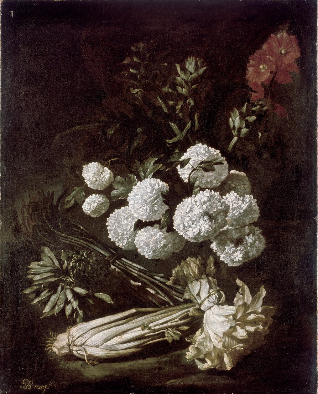 Natura Morta di Fiori e Verdure da Giovanni Battista Ruoppolo