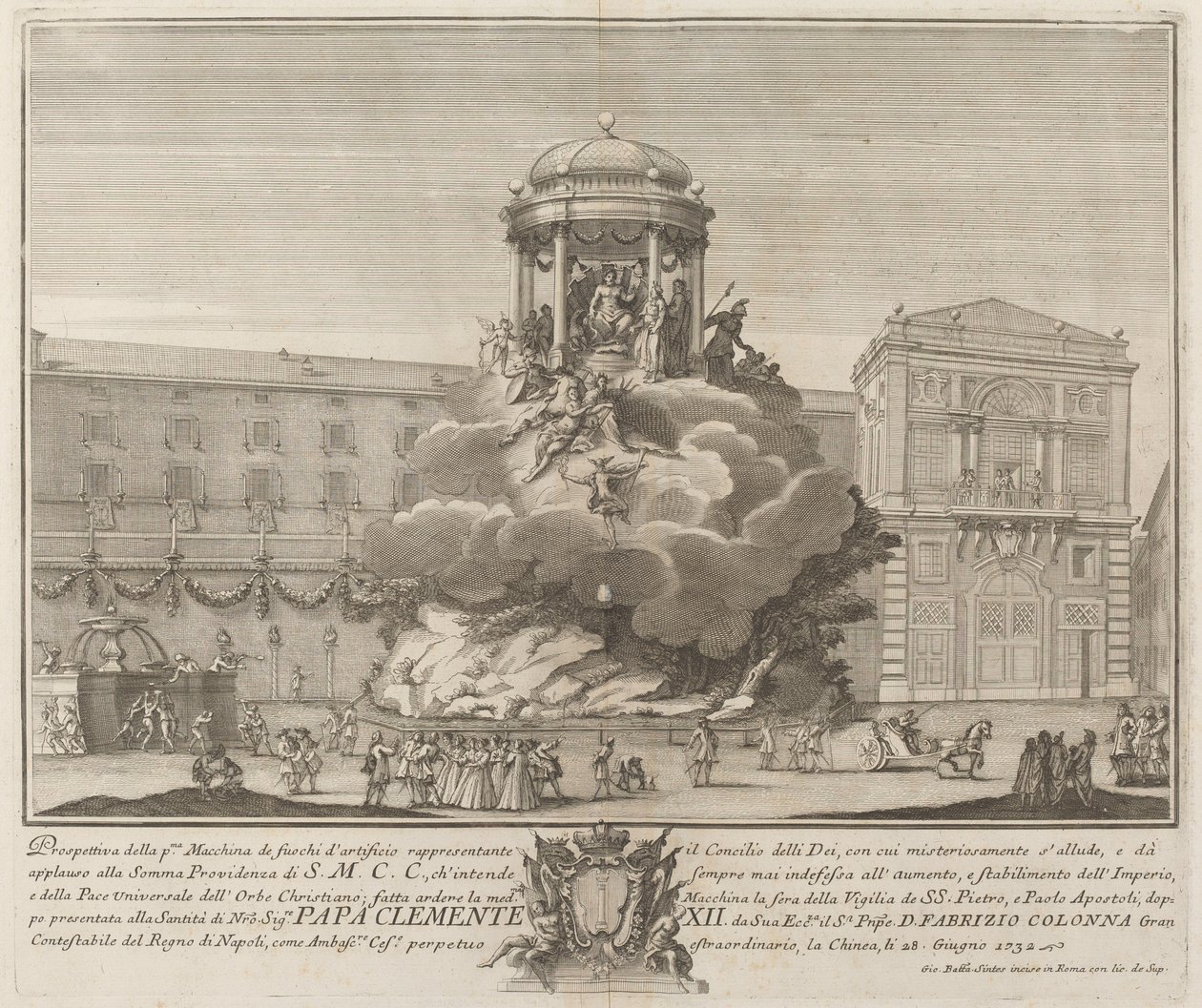 Il consiglio degli dei, per il festival "Chinea" da Giovanni Battista Sintes probably after Nicola Michetti