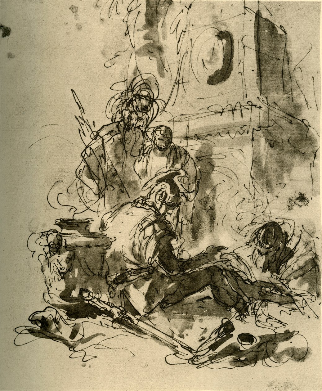Un soldato seduto, metà XVIII secolo, 1928 da Giovanni Battista Tiepolo