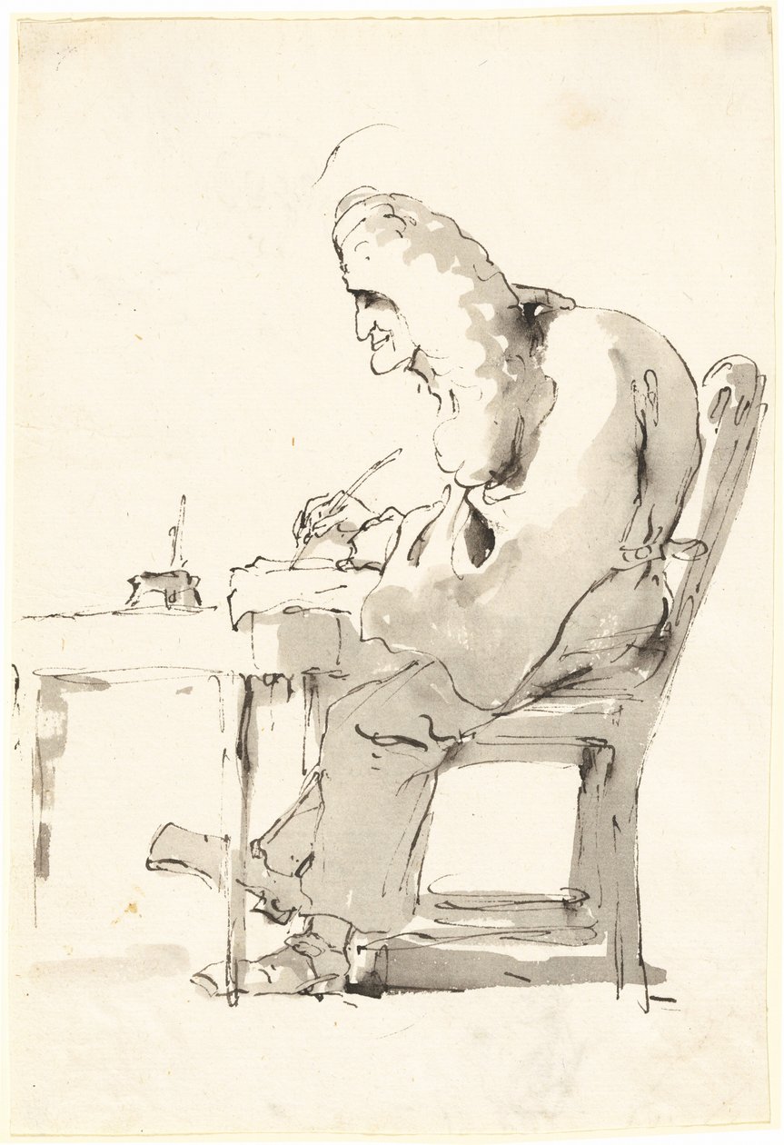 Un avvocato veneziano alla sua scrivania da Giovanni Battista Tiepolo